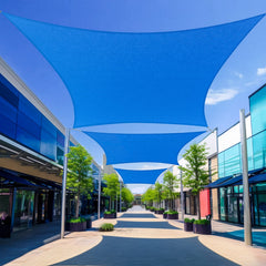 Shade&Beyond 12'X22' blue sun shade sail front view