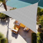 Shade&Beyond 20' x 20' Triangle Sun Shade Sail in Light Grey front view
