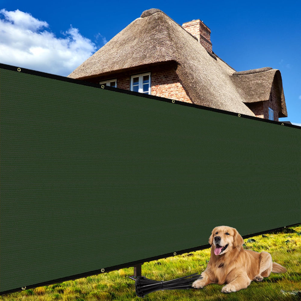 Shade&Beyond 3' x 10' green privacy screen front view