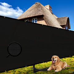Shade&Beyond 3' x 10' Privacy Screen Fence in Black front view