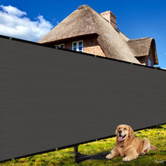 Shade&Beyond 6' x 50' Heavy Duty Privacy Screen in Dark Gray, front view