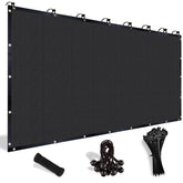 Shade&Beyond 90% Sun Shade Cloth 8' x 20' Black front view