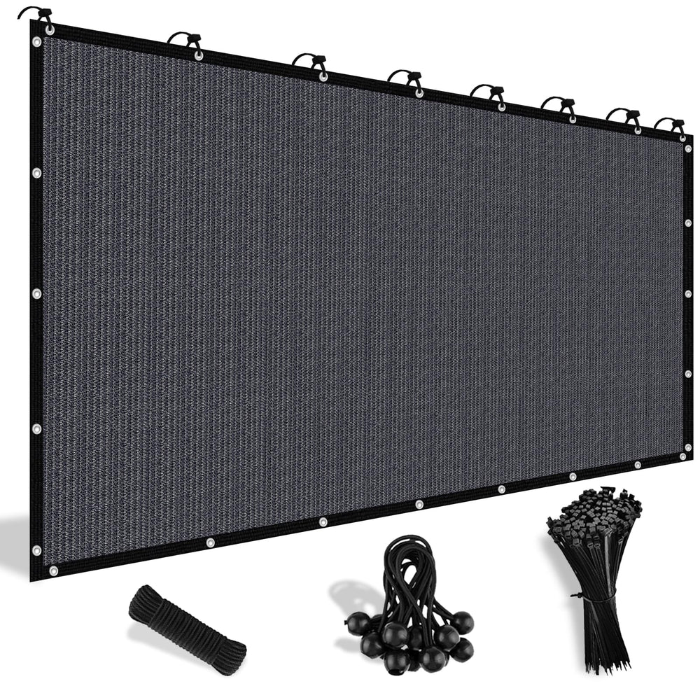 Shade&Beyond 90% Sun Shade Cloth front view, Blue Gray