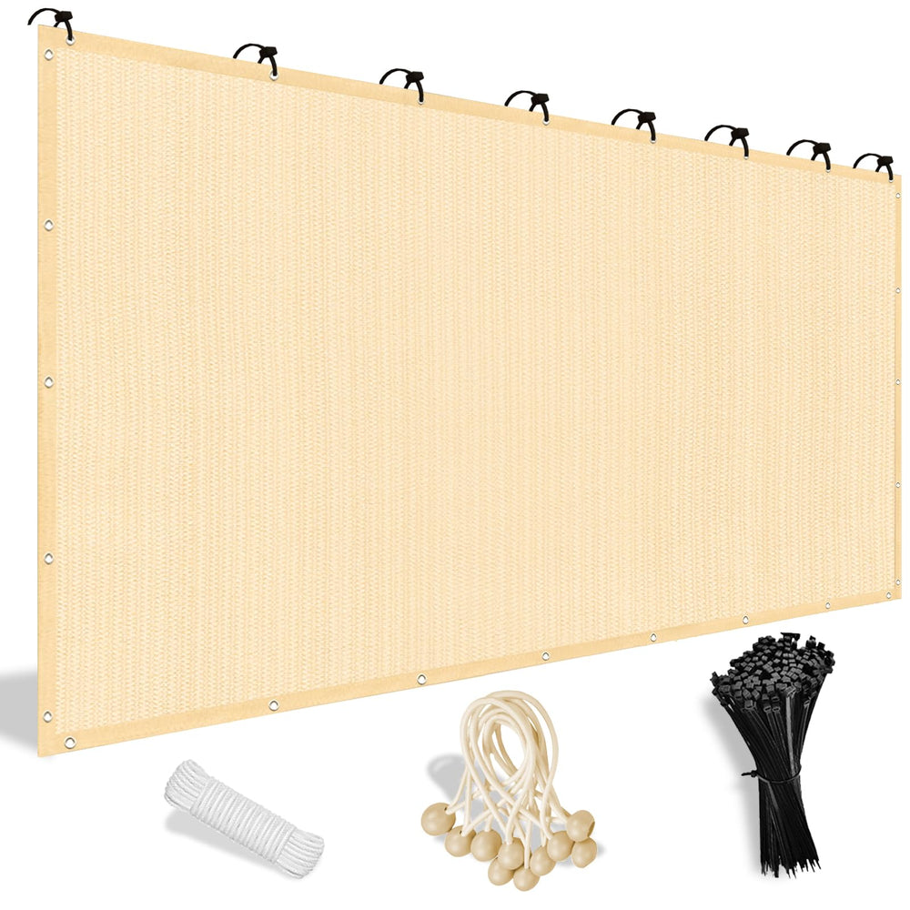 Shade&Beyond 90% Sun Shade Cloth front view in wheat colour