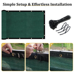 Shade&Beyond privacy screen packaging and accessories