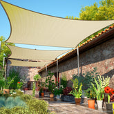 ShadeMart 10' x 20' beige rectangle shade sail front view