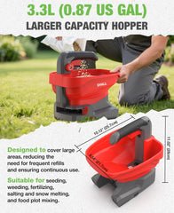 SHALL Battery Powered Spreader in use on lawn