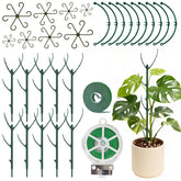 SHAOKAOLU 30Pcs stackable plant support stakes green