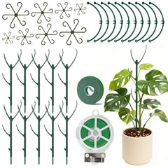 SHAOKAOLU 30Pcs stackable plant support stakes green