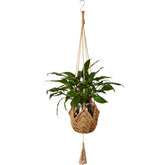 Shappy Boho Macrame Plant Hanger front view with jute color
