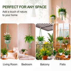 Shappy Boho Macrame Plant Hanger with S-shaped hooks