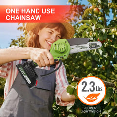 Sharklogger Mini Chainsaw with battery and chain