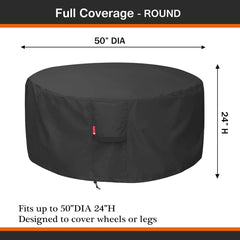 SheeChung Fire Pit Cover 50" Dia with adjustable drawstring