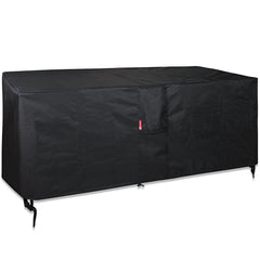 SheeChung Rectangular Fire Pit Cover front view in black