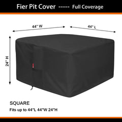 SheeChung waterproof fire pit cover side view