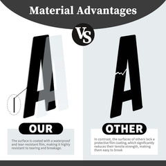 Sheets of 6 inch large letters and punctuation stickers