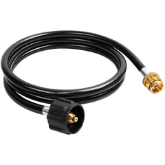 SHINESTAR 6ft Propane Hose Adapter front view with brass connectors