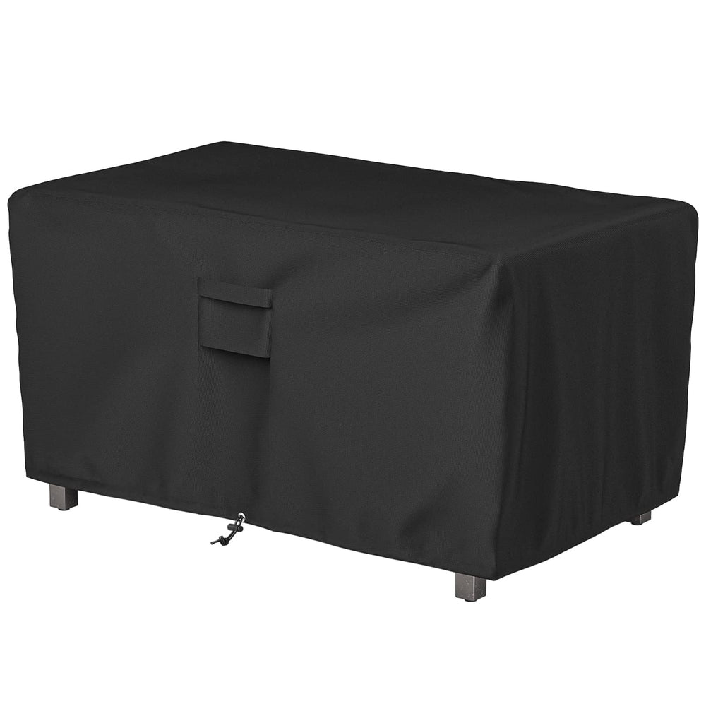 SHINESTAR Rectangle Fire Pit Cover, black, front view