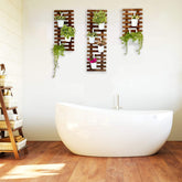 ShopLaLa Wooden Wall Planters Trellis set of three in dark brown