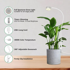 Shyineyou Grow Light demonstrating full spectrum light for plants