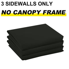 Side view of ABCCANOPY 10x10 FT SunWall with Velcro straps