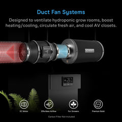 Side view of AC Infinity CLOUDLINE T4 with Pro Smart Controller