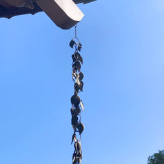 Side view of Aifeorzo 8.5 FT rain chain with circular links