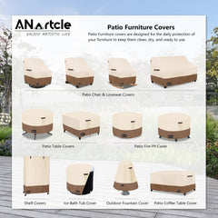 Side view of ANartcle Swivel Patio Chair Cover showing waterproof design