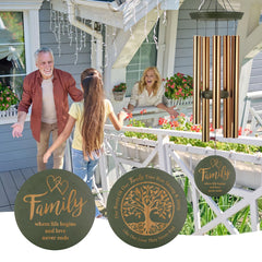 Side view of ASTARIN Tree of Life Wind Chimes 36in