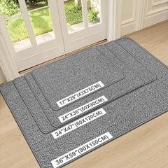 Side view of BEISIFLOOR 24x36 Indoor Door Mat Grey