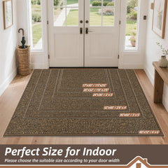 Side view of BEQHAUSE doormat showing thickness and texture