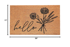 Side view of Calloway Mills Wildflower Bouquet Doormat