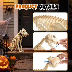 Side view of Dusk&Decorum Skeleton Dogs in Halloween decor