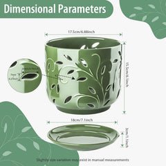 Side view of EFISPSS ceramic orchid pot
