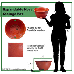 Side view of Emsco Expandable Hose Hider showcasing storage capacity