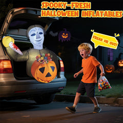 Side view of Epochleno inflatable with candy pocket