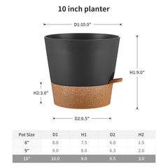 Side view of FaithLand planter pot showcasing bottom watering feature