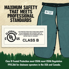 Side view of FORESTER Chainsaw Chaps