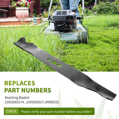 Side view of Fourtry mower blade showing thickness