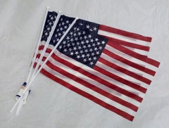Side view of Greenbrier Mini American Flag showing red, white, and blue