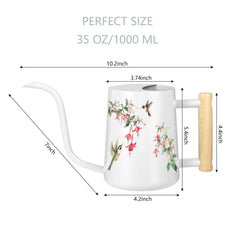 Side view of GUKJOB 35oz watering can showing spout design
