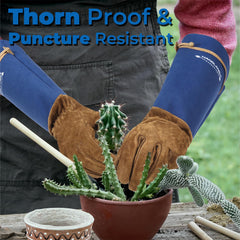 Side view of HANDLANDY Rose Pruning Gloves with long sleeves