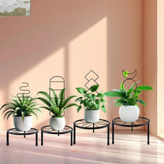 Side view of HENABLE Metal Trellis 19 in with climbing plants