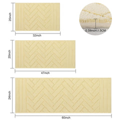 side view of hicorfe Indoor Doormat measuring 20"x32"