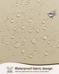 Side view of HolidayIdeas outdoor curtains showing rod pocket