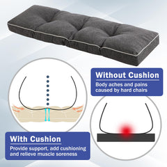 Side view of IPYNBAP Bench Cushion showing thickness