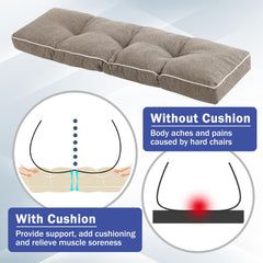 Side view of IPYNBAP memory foam bench cushion