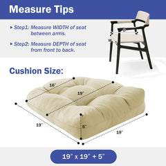 Side view of IPYNBAP waterproof outdoor chair cushion