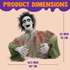 Side view of JOYIN Zombie Groundbreaker outdoor decor