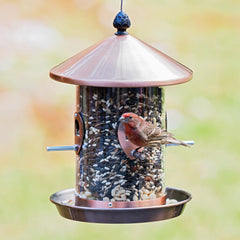 Side view of Kingsyard bird feeder with lid open
